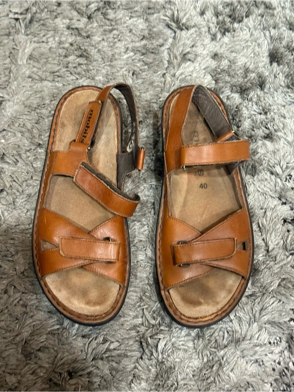 Mephisto Mobils Womens Size EU 40 Shoes Brown Strappy Comfort Sandals